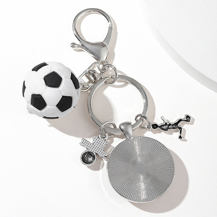 Wholesale Mother's Day Father's Day Graduation Gift Football Metal Keychain JDC-KC-Huiw002