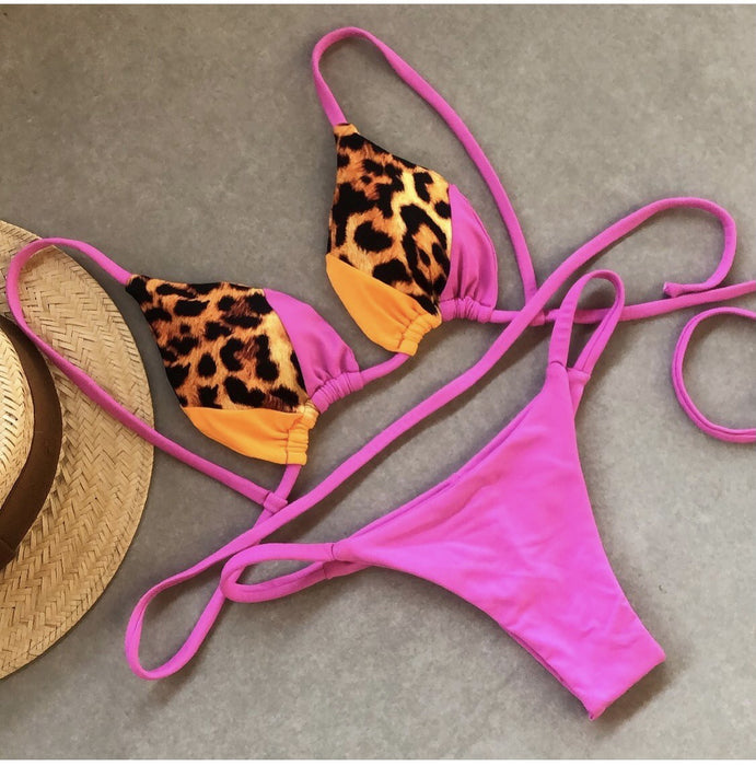 Wholesale Split Print Sexy Bikini Swimsuits (F) JDC-SW-HongSheng002