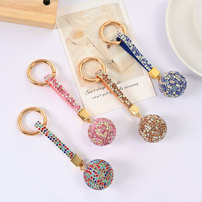 Wholesale Chain Rhinestone Ball Keychain Car Keychain JDC-KC-JF004