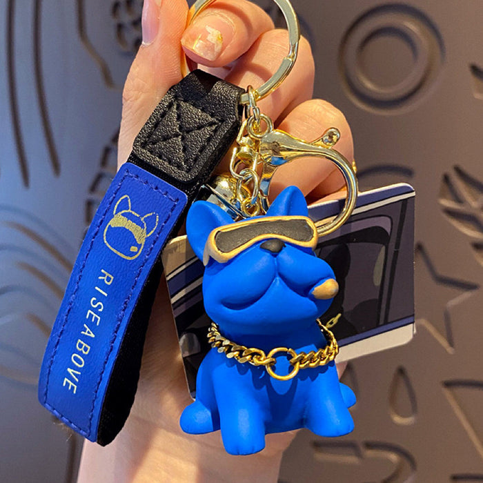 Wholesale Cute Resin Bulldog Keychain