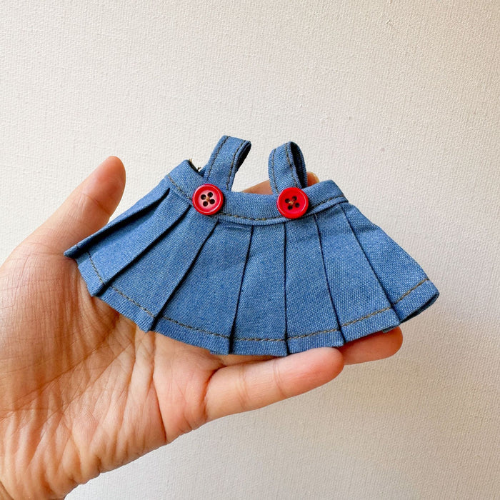 Wholesale 17cm  Doll Clothing Replacement Plush Doll Cowboy Pleated Skirt Cotton Doll Dress up