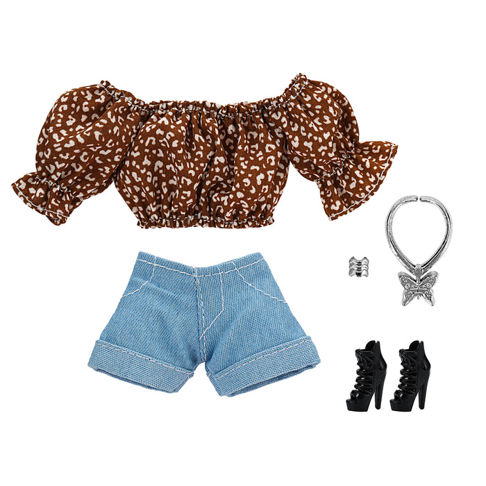 Wholesale doll floral shirt bubble sleeve shorts suit