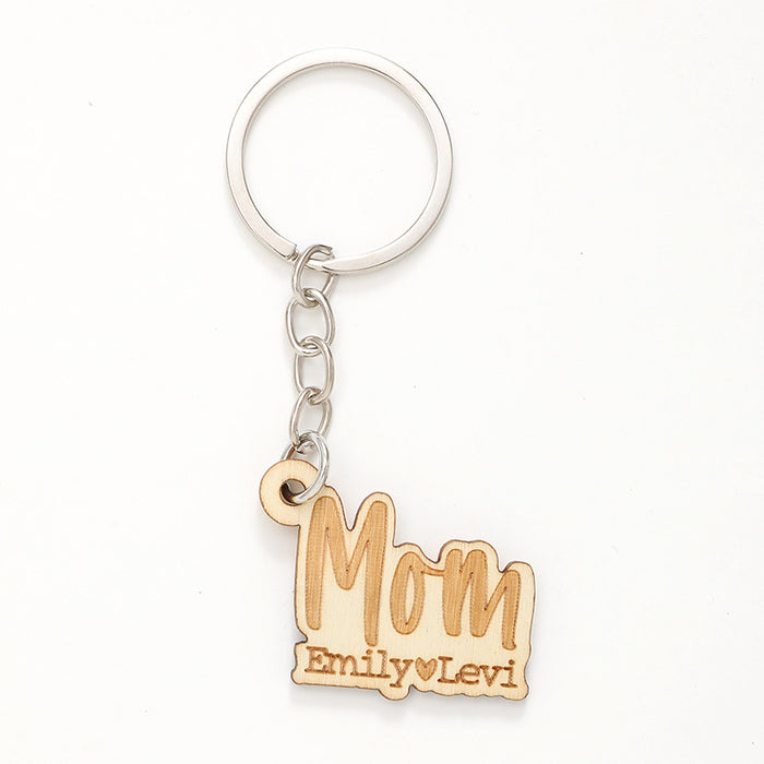 Wholesale Wooden Keychain Mother's Day JDC-KC-YiTian003