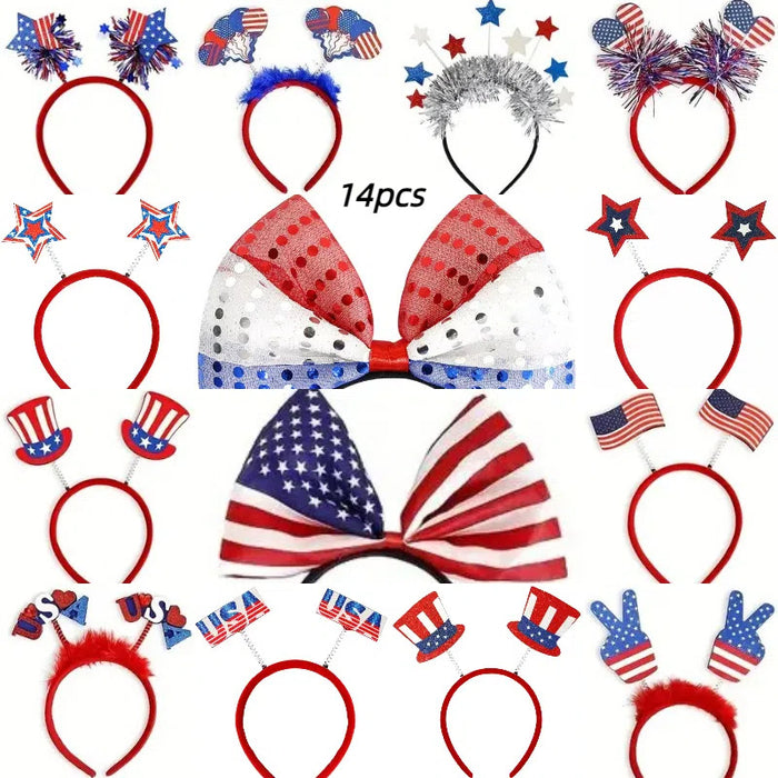 Wholesale Set, Independence Day headband, glasses, National Day parade performance props