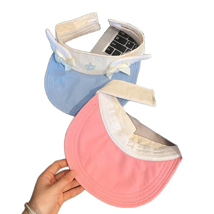 Wholesale Cute bow, empty top hat, sun hat, outdoor UV protection