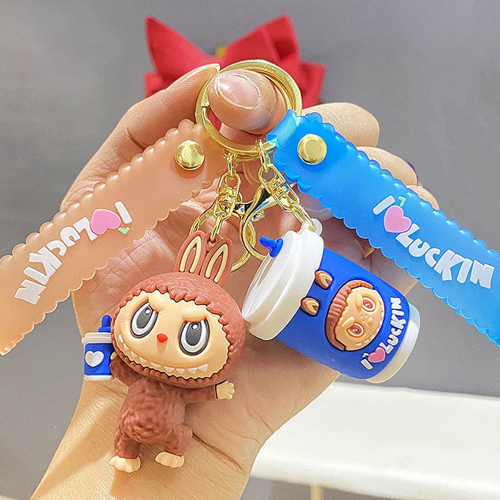 Wholesale Cross-Dressing doll Keychain Bucktoothed Little Sheep Pendant Car Bag Pendant Doll Machine Gift Key Chain