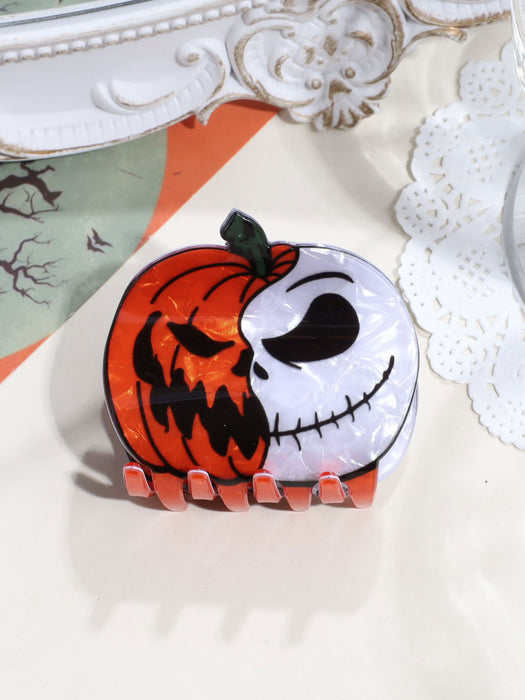 Wholesale  Acrylic Hair Claw Clip For Women Creative Pumpkin Ghost Bat Shark Design Fashion Accessory Resale