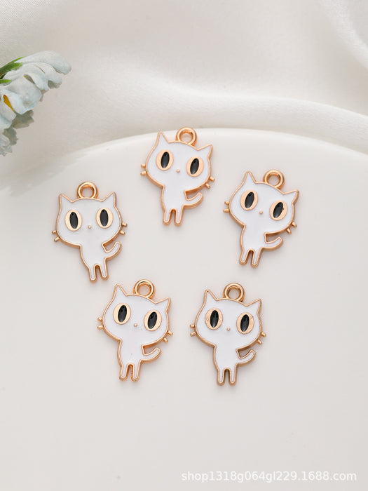 Wholesale 100 PCS DIY Alloy Accessories Cat Bracelet Charm