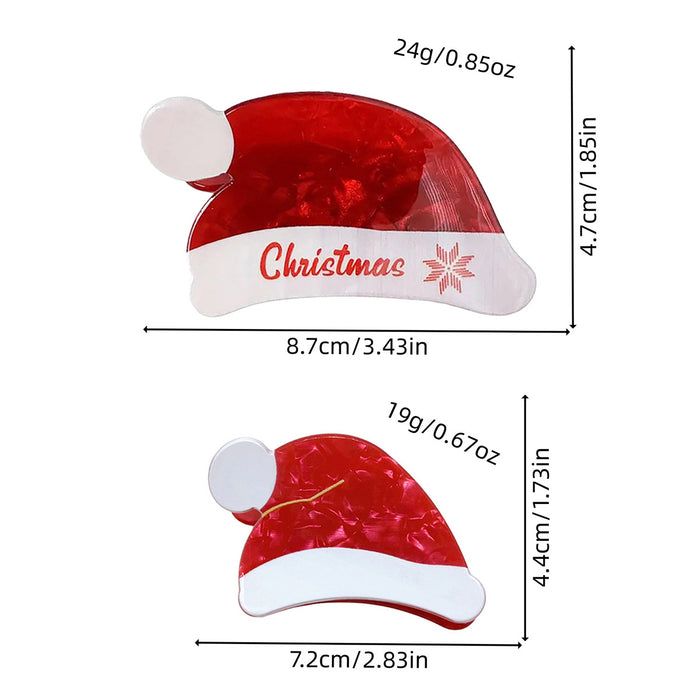 Wholesale Christmas hat clip Christmas hair clip sweet back of the head hair shark clip festive atmosphere hair accessories