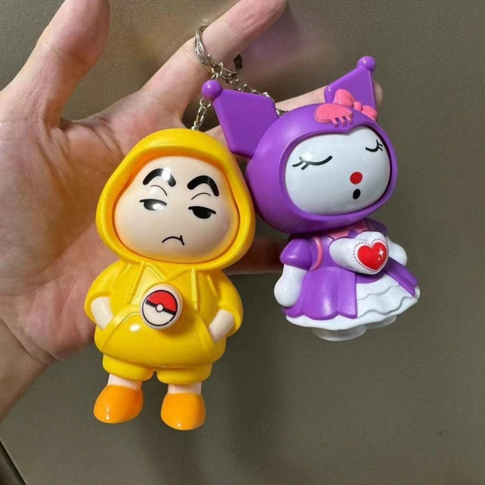 Wholesale Transformation Toy Play Cartoon Doll Gift Ornaments New Crayon Small Keychain