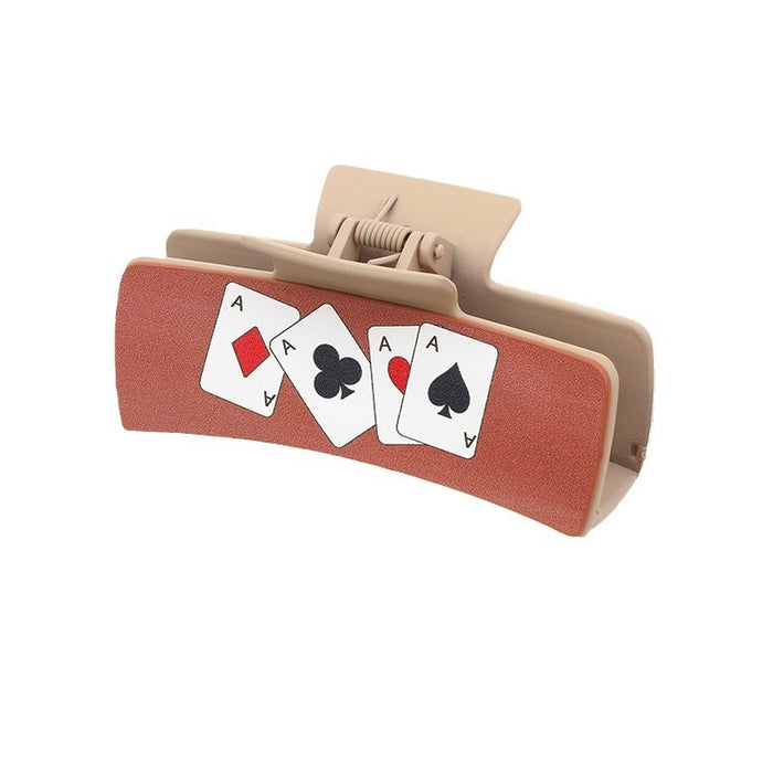 Wholesale Cowboy Vintage Poker Leather Hair Clip JDC-HC-YiTian002