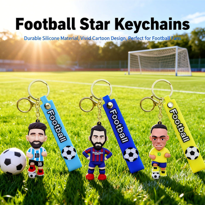 Wholesale 10pcs World Cup Football Star Keychain