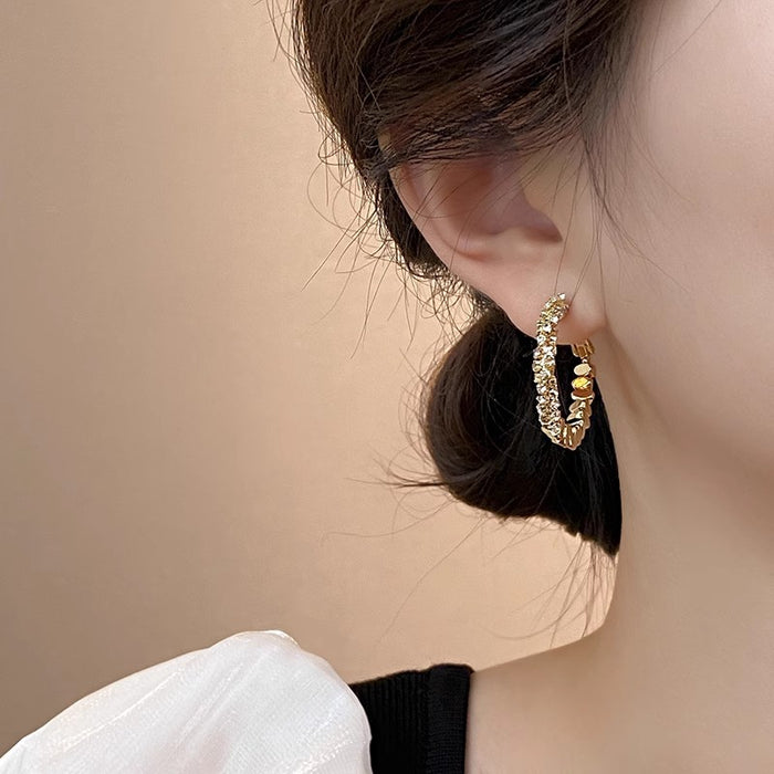 Wholesale Circle Alloy Earrings JDC-ES-PangD004