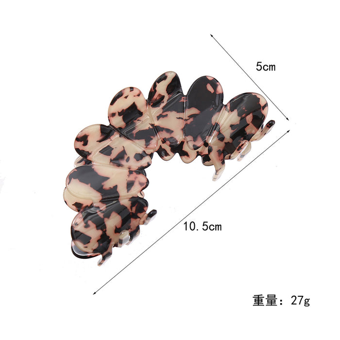 Wholesale Petal Acrylic Hair Claw Clip Large Mermaid Color