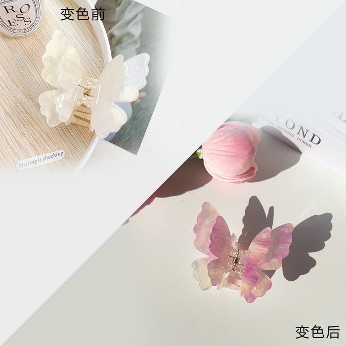 Wholesale Trendy Double-Layer Butterfly Hair Clip Acrylic Hair Accessory