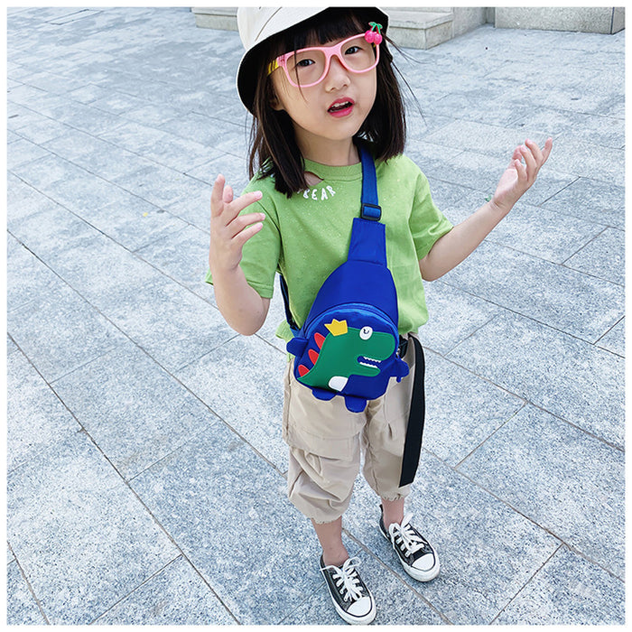 Wholesale Children's Bags Cute and Fashionable Children's Stylish Mini Dinosaur Cartoon Single Shoulder Crossbody Bag JDC-SD-MO001