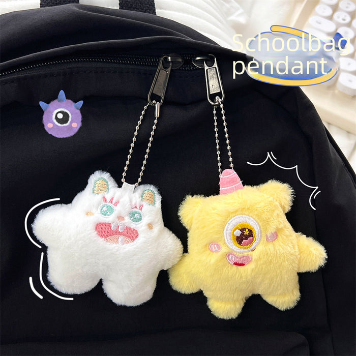 Wholesale  monster doll pendant cute keychain cartoon plush doll schoolbag ornaments