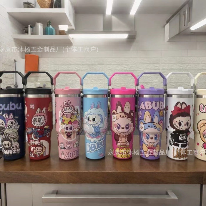 Wholesale Cartoon Stainless Steel Double-Drink Large-Capacity Insulated Cup for Car Use,  Single-Drink and Double-Drink Portable Cup,  Ice Cup