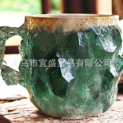 Wholesale Mineral Crystal Coffee Mugs Resin Crafts Imitation Mineral Crystal Coffee Cups JDC-CUP-YS001