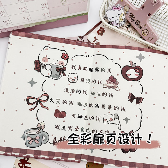 Wholesale 5pcs Cat  Color Page Notebook Hand Ledger Hard Cover Notepad