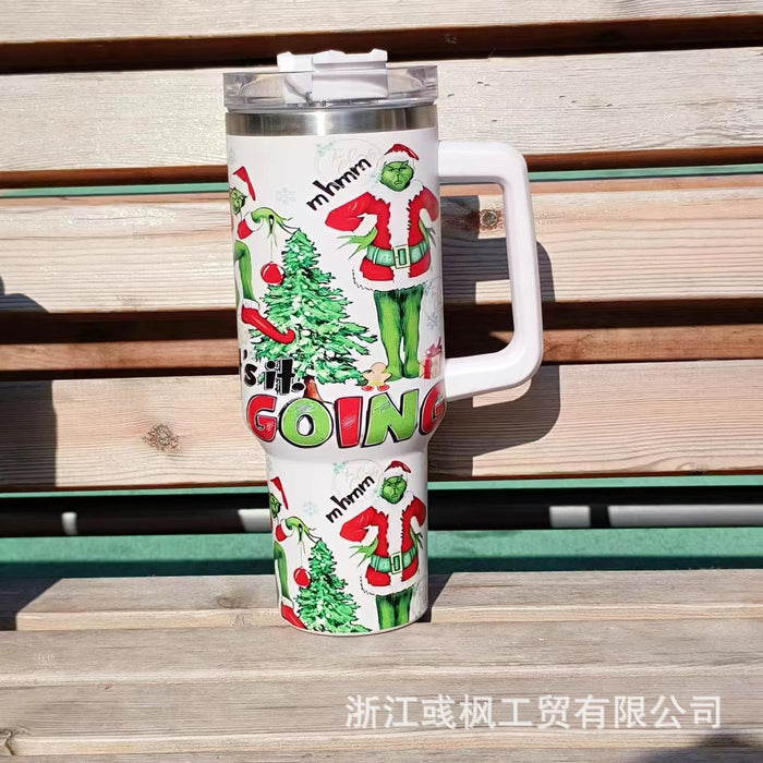 Wholesale 304 Stainless Steel Christmas Series 40oz Insulated Car Cup MOQ≥2