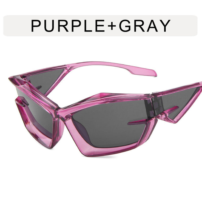 Wholesale Future technology oriented mecha sunglasses, new trendy and cool alien sunglasses