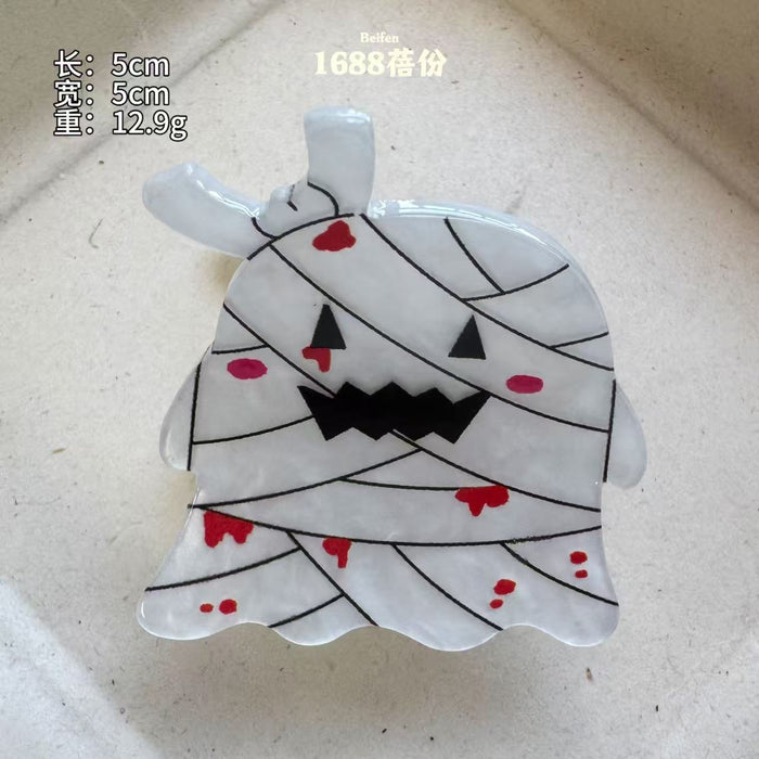 Wholesale  Cartoon Hair Claw Clips Pumpkin Skull Ghost Design Party Hair Accessory