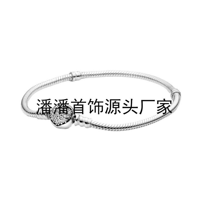 Wholesale Diamond Heart Silver Bracelet Beads JDC-BT-JYY006