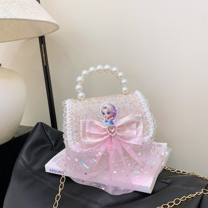 Wholesale  Kidsren's Bag Little Girl Pearl Chain Bag Handbag Shoulder Crossbody Coin Purse