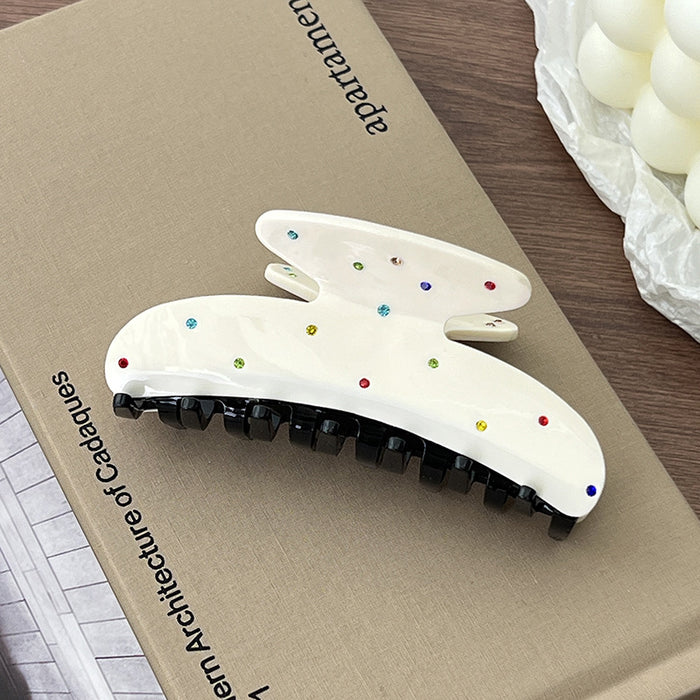 Wholesale Sweet Vintage Polka Dot Acetate Hair Claw Clip Large Updo Shark Clip