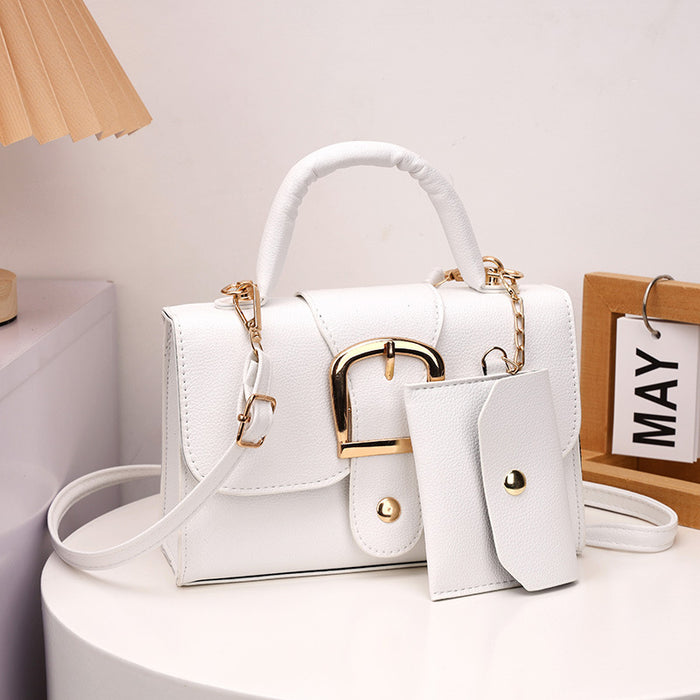 Wholesale Candy Color Small Square Bag PU Leather Simple Retro Handbag Crossbody Shoulder Bag JDC-SD-GeC001