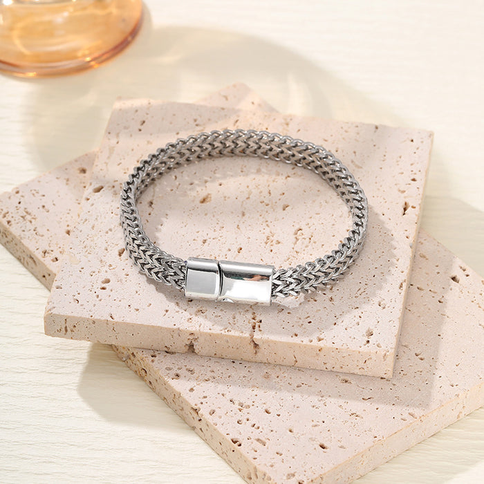 Wholesale hip-hop Stainless Steel fish scale punk Men's Bracelets
