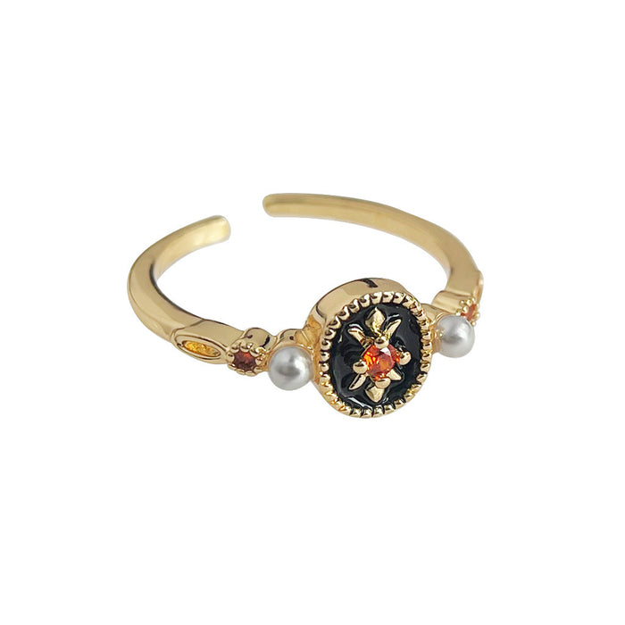 Wholesale Mid ancient art retro ring with adjustable opening