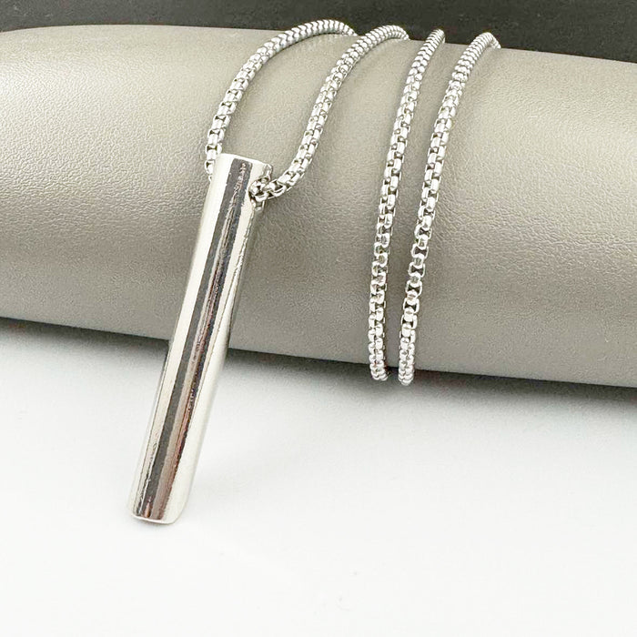 Wholesale Cylinder Pendant Zinc Alloy Necklace JDC-NE-DanYuan011