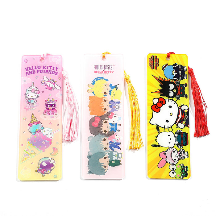 Wholesale cartoon cute cat acrylic tassel bookmark