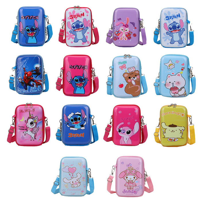 Wholesale New zero wallet hard shell box bag, cute girl crossbody bag, outdoor leisure phone bag, parent-child children's bag