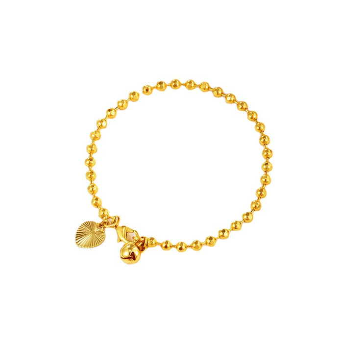 Wholesale Alloy Gold Plated Round Bead Bracelet Jewelry JDC-BT-XP003