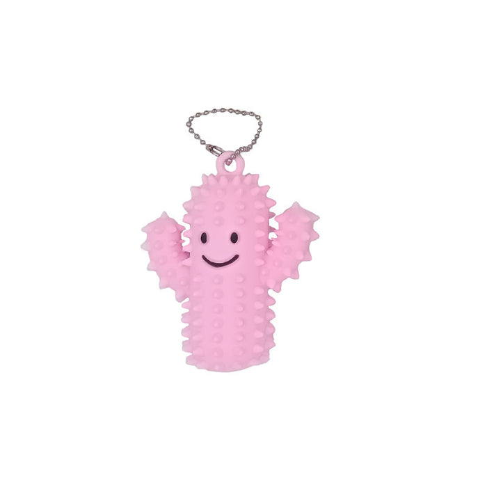 Wholesale New silicone cactus decompression keychain keychain