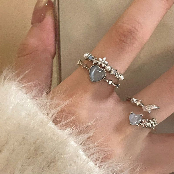 Wholesale Open mouth ring, light luxury, niche design, index finger ring, temperament adjustable ring