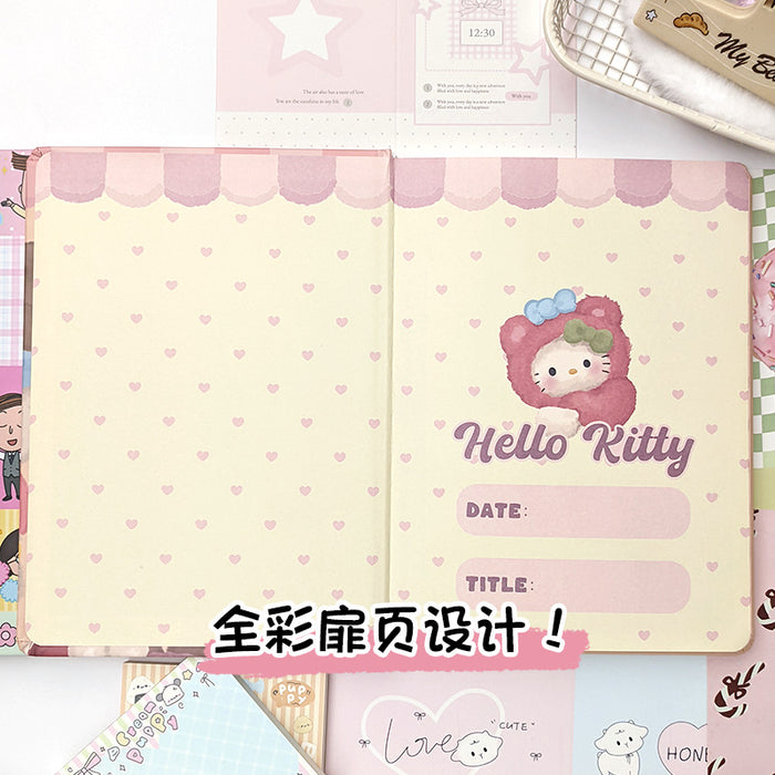 Wholesale Cute Oil Painting Cat hand-held notebook student notebook girl color page notebook