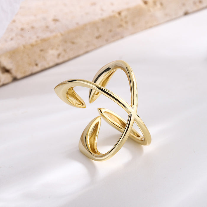 Wholesale Open four leaf ring for women, simple temperament, personalized design, fashionable and cool style accessories