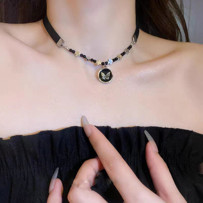 Wholesale Tassel necklace exquisite, simple, niche design, collarbone chain personalized