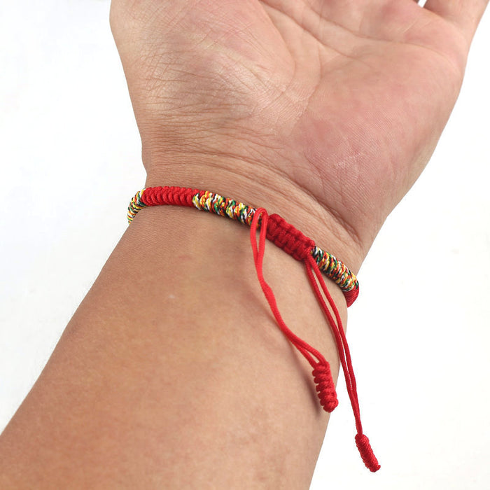 Wholesale New Product Bracelet Hand Woven Diamond Knot Bracelet Couple's Birthday Red Rope Bracelet Ethnic Style Jewelry JDC-BT-SX013