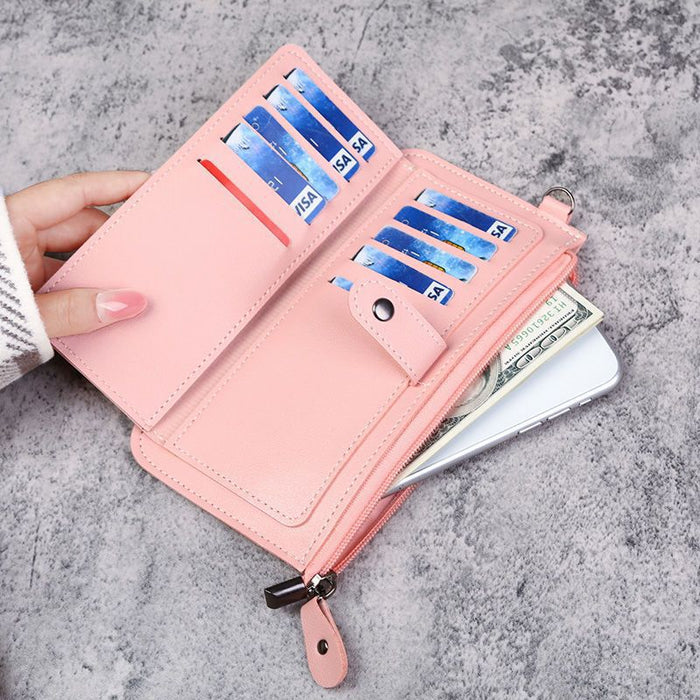 Wholesale Chic Urban Simplicity PU Wallet for Women Solid Color with Coin Pocket Daily Use Accessory MOQ≥3