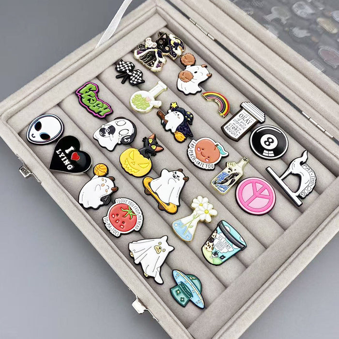 Wholesale Cartoon Blind Box Brooch Set Stylish Metal Badge Pins Fashion Jewelry Accessory Boutique Gift MOQ≥50