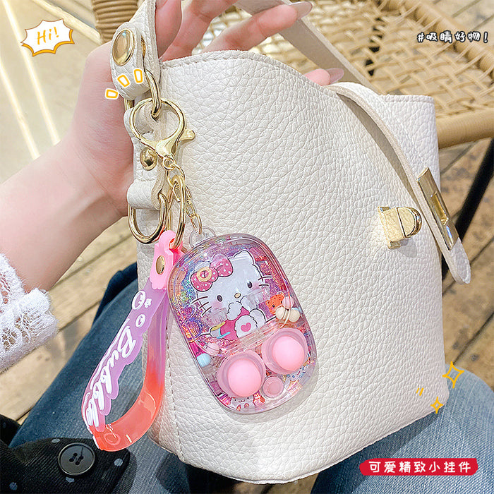 Wholesale Acrylic Double Button Water Dispenser Keychain - Bag Charm Gift