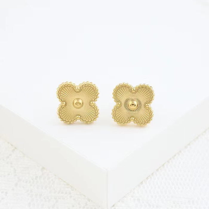 Wholesale 13mm Clover Double sided Laser Stainless Steel Bracelet Light Luxury Jewelry Wholesale