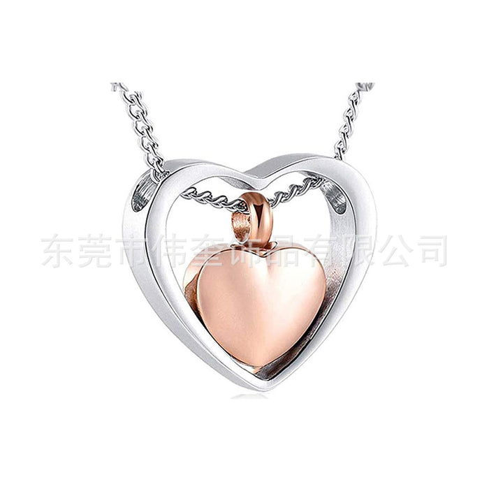 Wholesale Pendant necklace hollowed out heart-shaped creative jewelry necklace