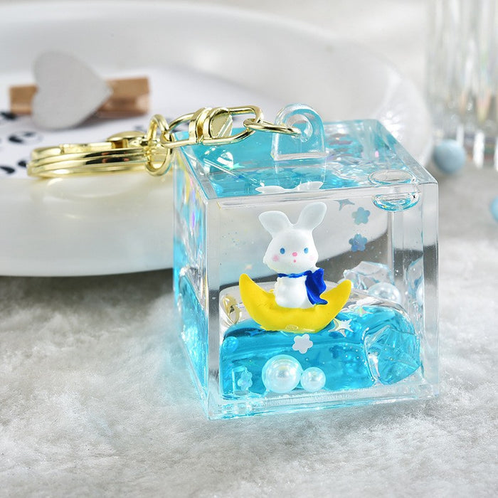 Wholesale Cloud and Sand Pendant Moon Rabbit Keychain