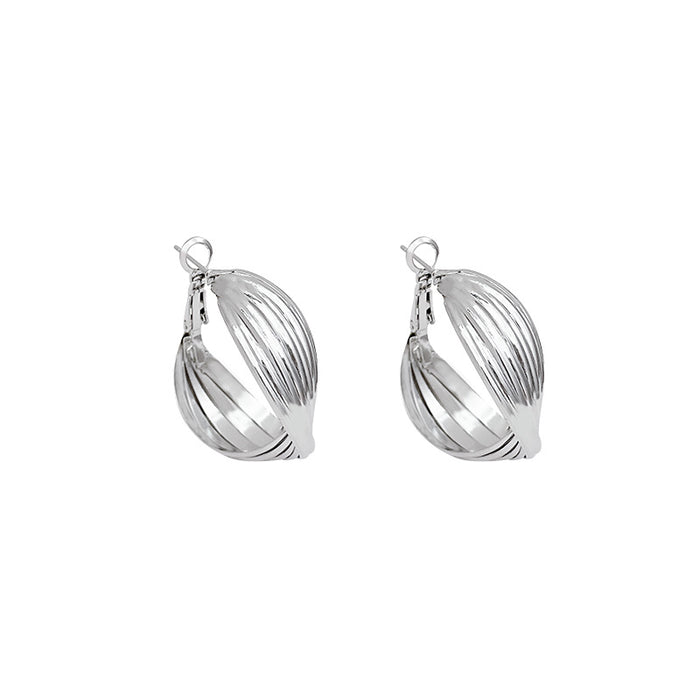Wholesale Retro Metallic Exaggerated Large Statemente Hoop Earrings